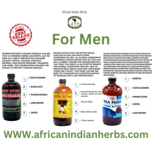 Natural Men Tonic, Soursop Bitters , Sea Moss Bladder Wrack Living Bitters 16 OZ. (Pack Of 3)