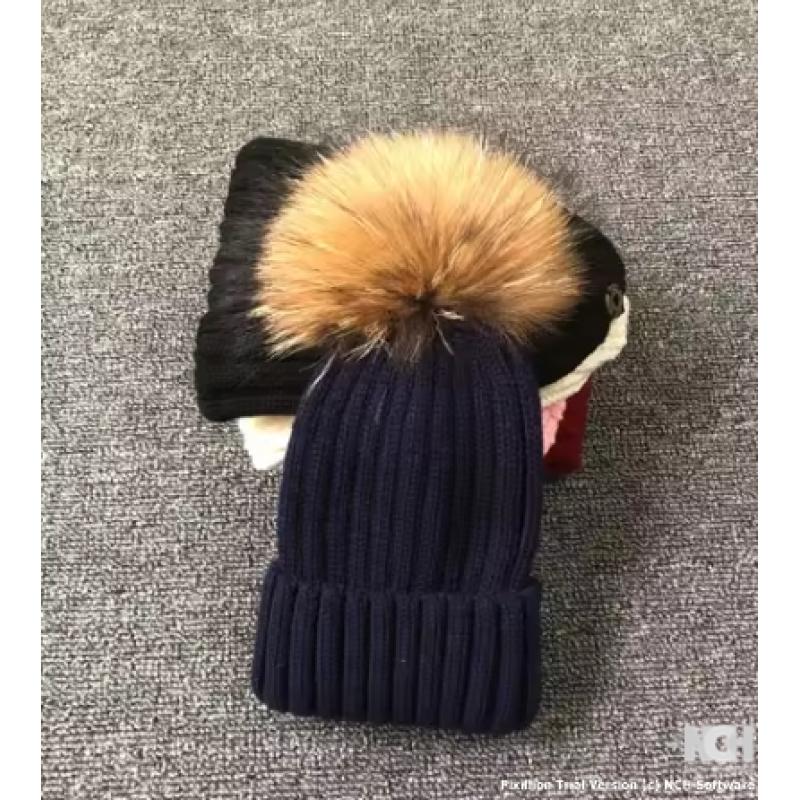 Winter Brand Female Fur Pom Poms hat Winter Hat For Women Girl 's Hat Knitted Beanies Cap Hat Thick Women Skullies Beanies