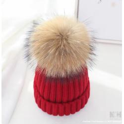 Winter Brand Female Fur Pom Poms hat Winter Hat For Women Girl 's Hat Knitted Beanies Cap Hat Thick Women Skullies Beanies