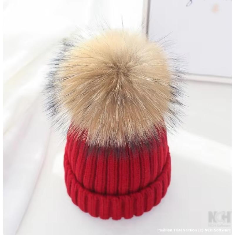 Winter Brand Female Fur Pom Poms hat Winter Hat For Women Girl 's Hat Knitted Beanies Cap Hat Thick Women Skullies Beanies