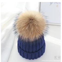 Winter Brand Female Fur Pom Poms hat Winter Hat For Women Girl 's Hat Knitted Beanies Cap Hat Thick Women Skullies Beanies