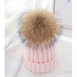 Winter Brand Female Fur Pom Poms hat Winter Hat For Women Girl 's Hat Knitted Beanies Cap Hat Thick Women Skullies Beanies