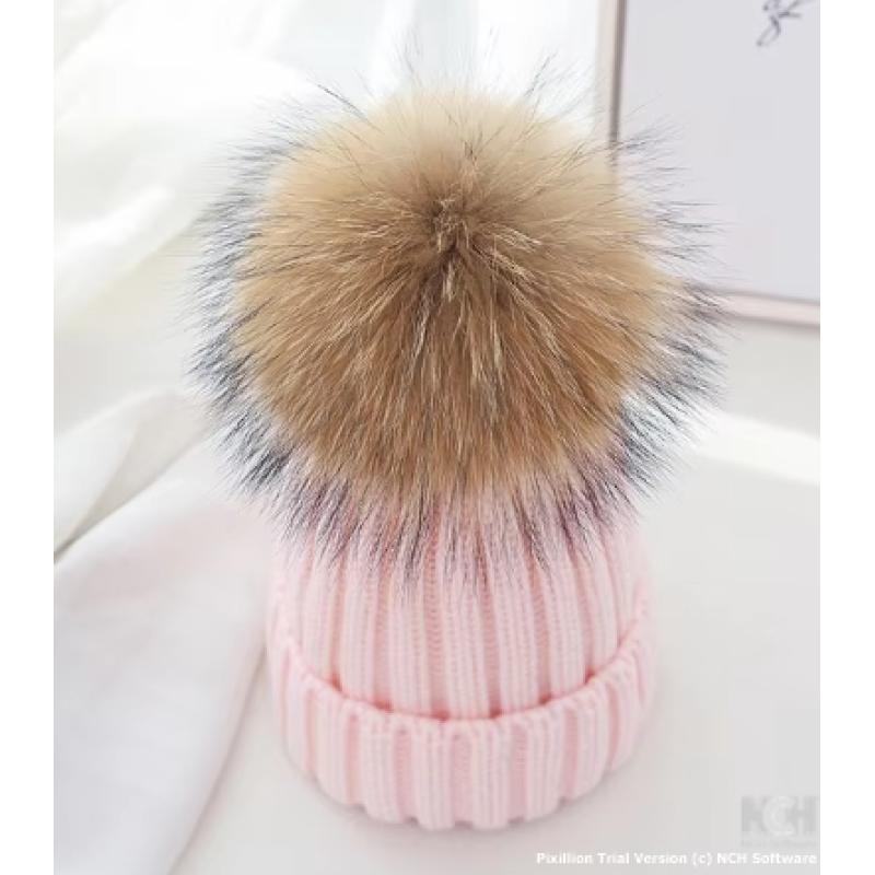 Winter Brand Female Fur Pom Poms hat Winter Hat For Women Girl 's Hat Knitted Beanies Cap Hat Thick Women Skullies Beanies