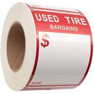 Used Tire Stickers ( per Role 500 Stickers)