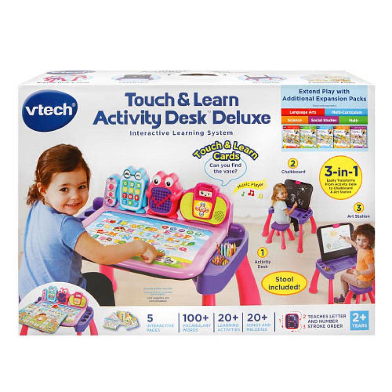 VTech Touch and Learn Activity Desk Deluxe Interactive Learning System - Pink