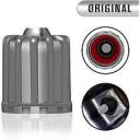 100 Gray PLASTIC TIRE VALVE STEM CAPS