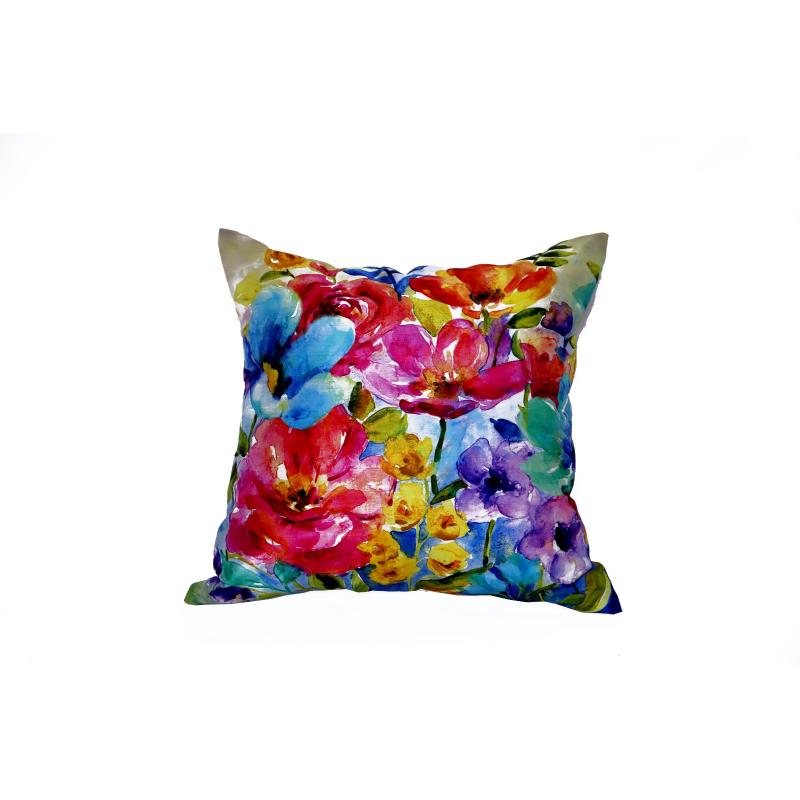 Pair of digital printed cushions with filling.