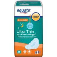 Equate Ultra Thin W/Flexi-Wings Pads 28 ct