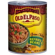 Old El Paso Green Chiles Refried Beans, 16 oz