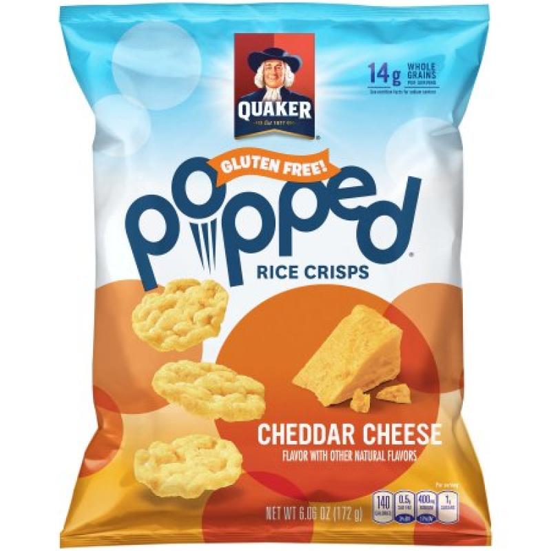 Quaker® Popped® Cheddar Cheese Rice Crisps 6.06 oz. Bag