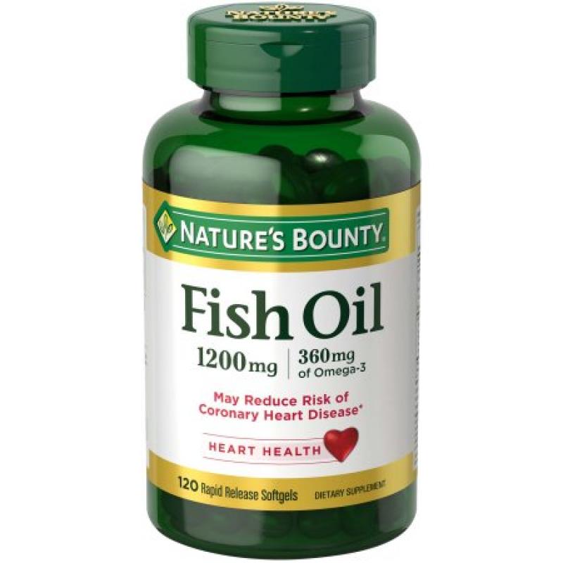 Nature&#039;s Bounty Fish Oil Softgels, 1200mg, 120 count