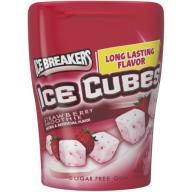 ICE BREAKERS ICE CUBES Sugar Free Strawberry Smoothie Gum, 40 pieces, 3.24 oz