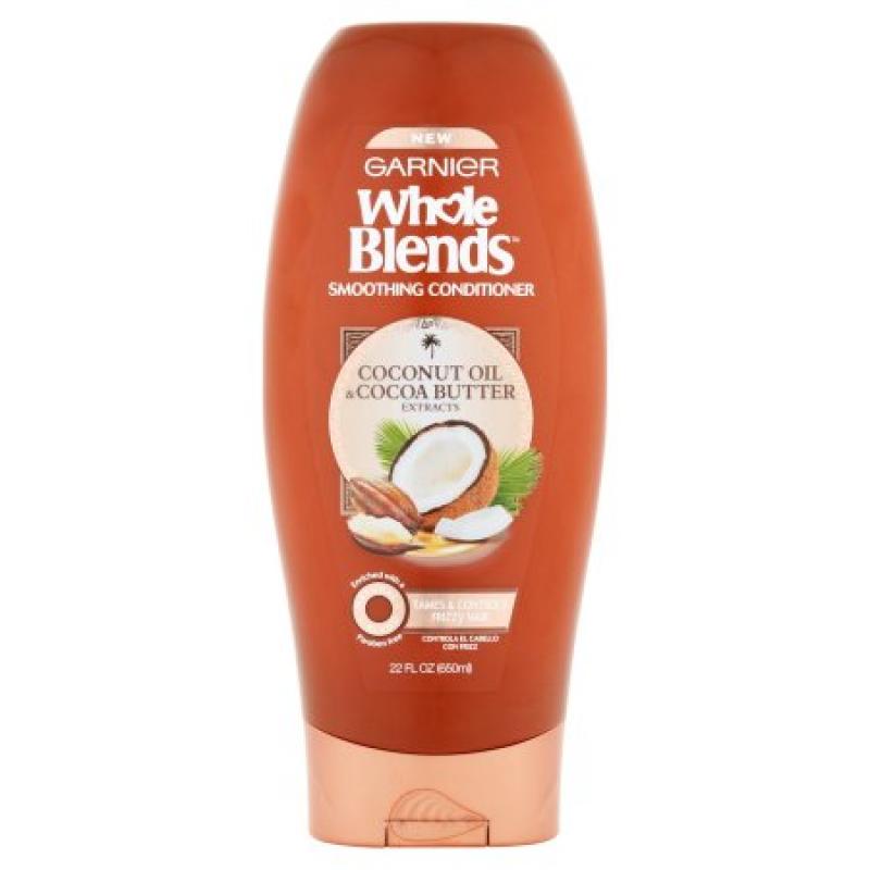 Garnier Whole Blends Coconut Oil & Cocoa Butter Extracts Smoothing Conditioner, 22 fl oz