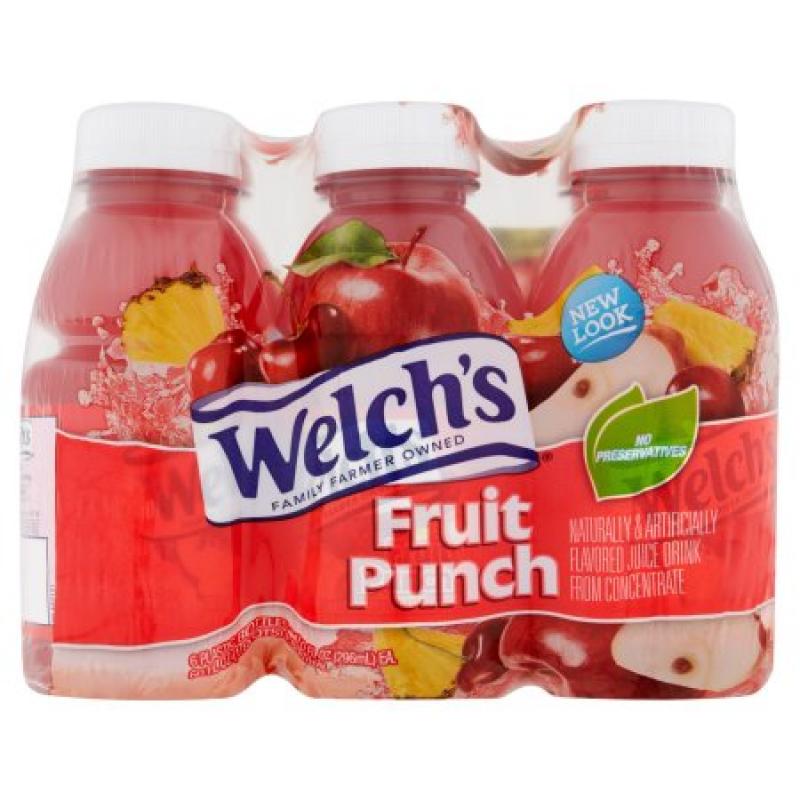Welch's Fruit Juice, Fruit Punch, 10 Fl Oz, 6 Count