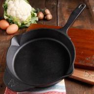 Pioneer Woman Timeless Cast Iron 10" Skillet with Helper Handle, Black