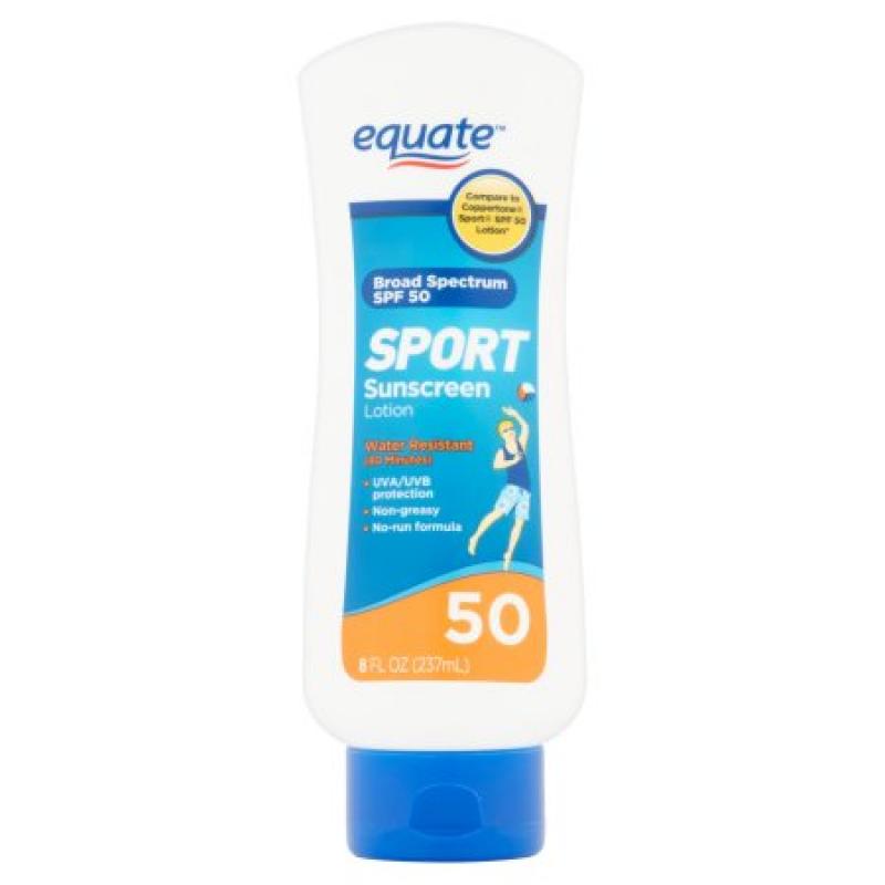 Equate Sport Sunscreen Lotion, SPF 50, 8 fl oz