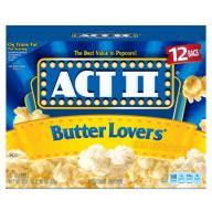 ACT II Butter Lovers Popcorn, 2.75 oz, 12 ct