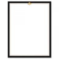 Calligraphy Frame 2 Celebration Letter Papers - Set of 25, Graduation stationery papers, 8 1/2" x 11", compatible computer paper, Award letterhead, Achievement, Recognition