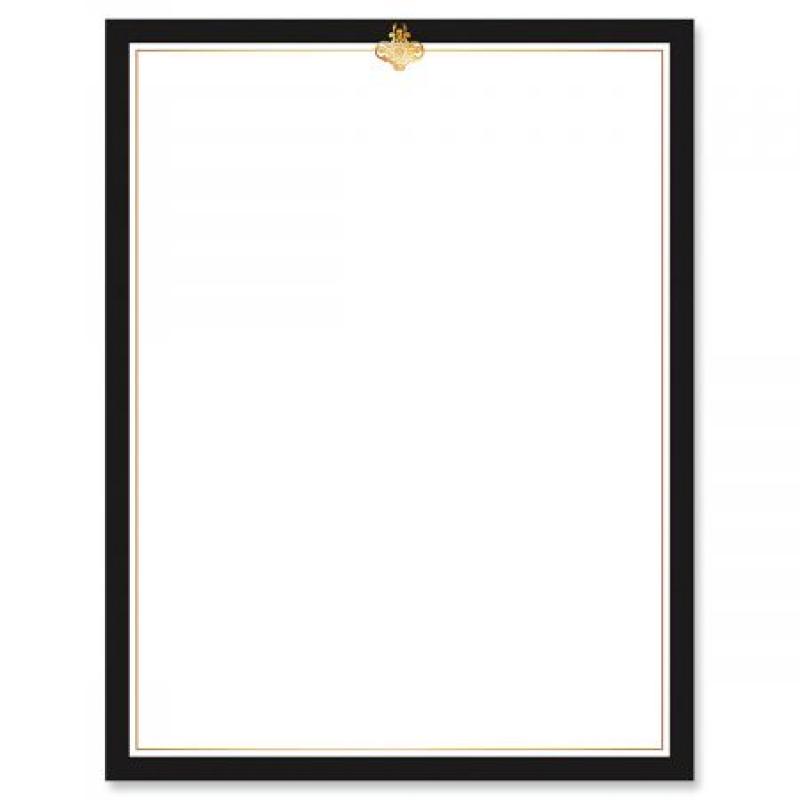 Calligraphy Frame 2 Celebration Letter Papers - Set of 25, Graduation stationery papers, 8 1/2" x 11", compatible computer paper, Award letterhead, Achievement, Recognition