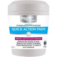 Equate Beauty Quick Action Pads Acne Treatment, 90 count