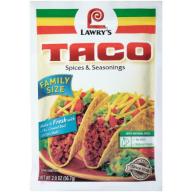 Lawry&#039;s® Hot Taco Seasoning Mix, Family Size, 2 oz. Bag