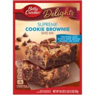 Betty Crocker Delights Dessert Bar Mix Supreme Cookie Brownie 19.5 oz Box