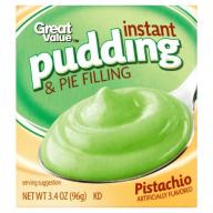 Great Value Pistachio Instant Pudding & Pie Filling, 3.4 oz