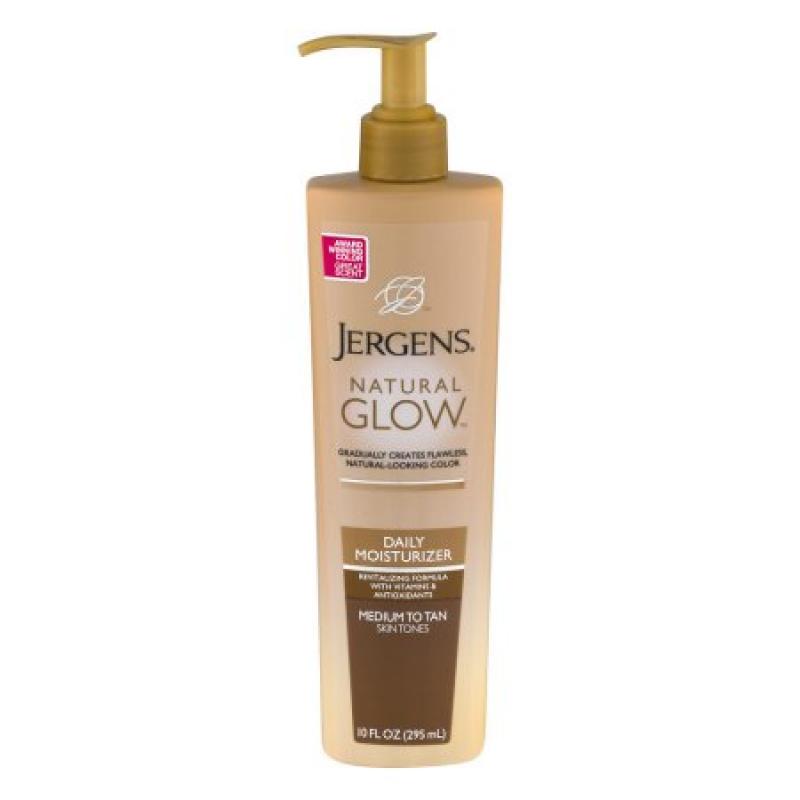 Jergens Natural Glow Daily Moisturizer Medium To Tan Skin Tones, 10.0 FL OZ