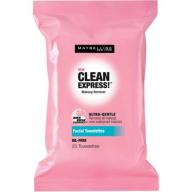 Maybelline Clean Express! Makeup Remover Facial Towelettes, 25 count