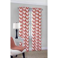Mainstays Chevron Polyester/Cotton Curtain With BONUS Panel Available In Multiple Colors And Sizes