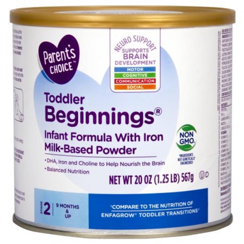 Parent's Choice Toddlers Beginnings Powder Formula, 20 Oz