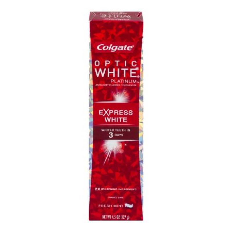 Colgate Optic White Platinum Express White Toothpaste Fresh Mint, 4.5 OZ