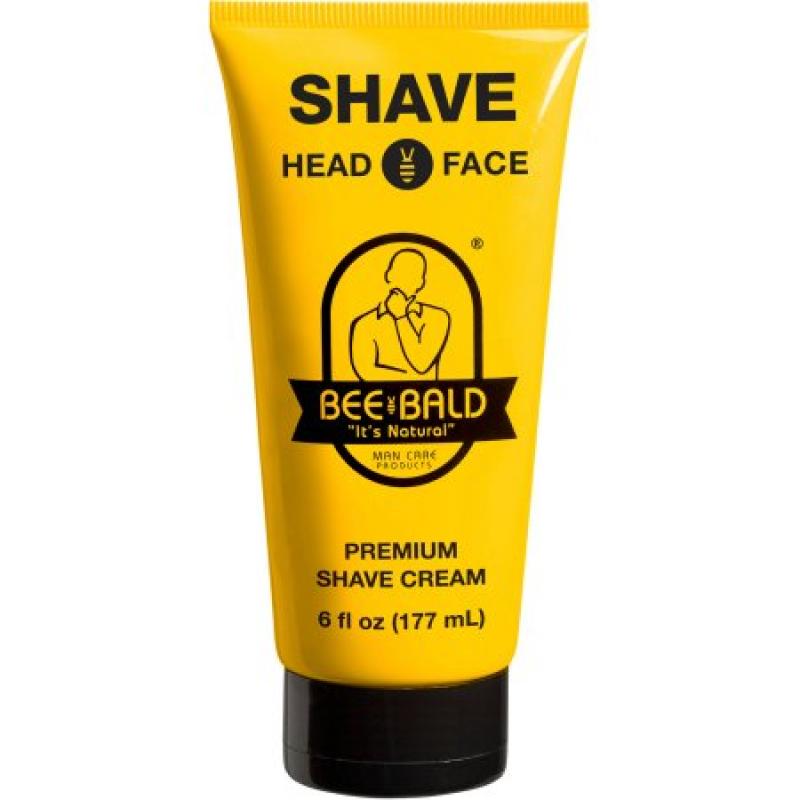 Bee Bald Shave Premium Shave Cream, 6 fl oz
