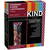 KIND PLUS Bars, Cranberry Almond +Antioxidants with Macadamia Nuts, 1.4 Ounces, 4 Count