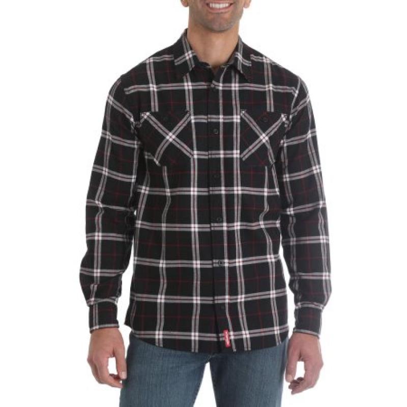 Wrangler Big Men&#039;s Long Sleeve Wicking Flannel Shirt
