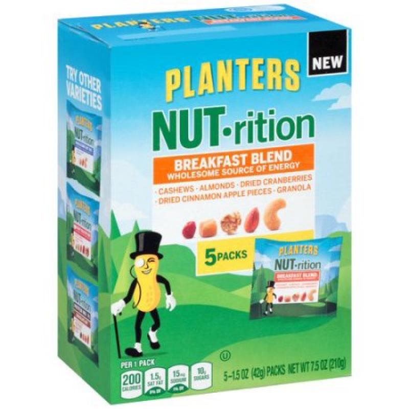 Planters NUT-rition Breakfast Blend - 5 PKS, 1.5 OZ