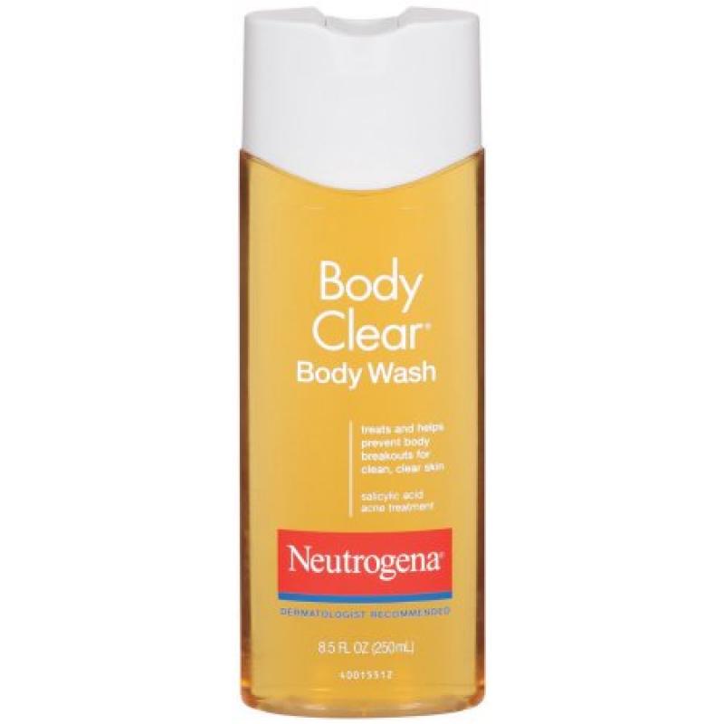 Neutrogena Body Clear Body Wash, 8.5 fl ozHelp treat and clear up body breakouts as you cleanse with Neutrogena Body Clear Body Wash. Designed for acne-prone skin, this refreshing body wash helps fight breakouts on your back, chest, and shoulders. From th