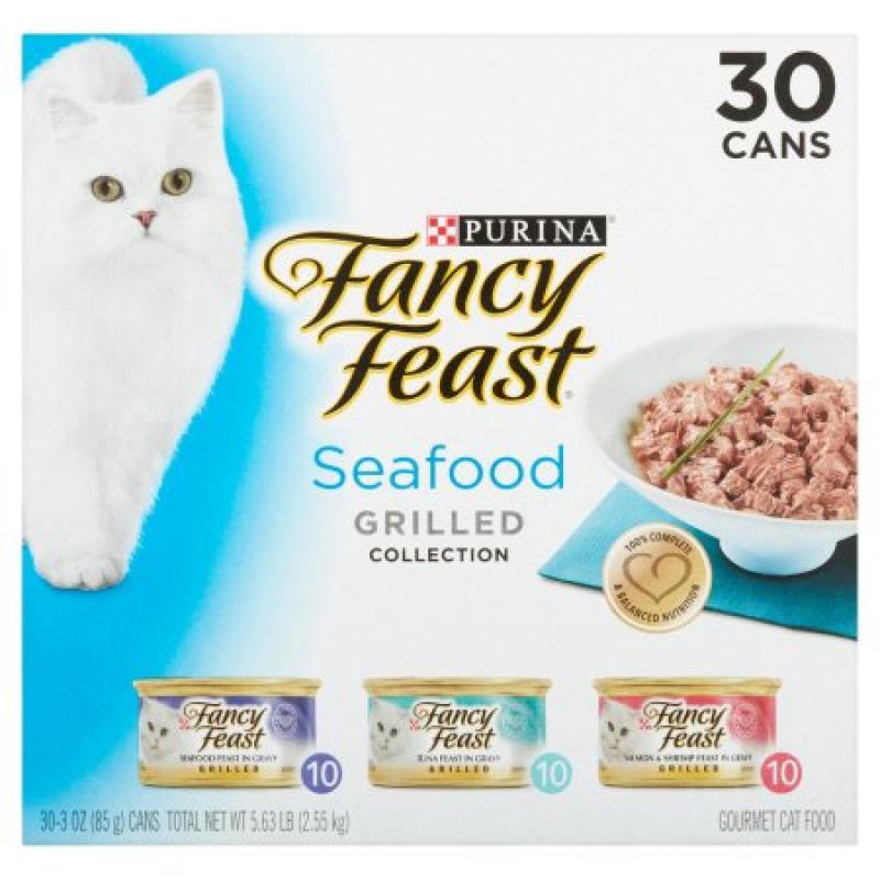 Fancy Feast Seafood Grilled Collection Gourmet Cat Food 30 x 3oz (5.63lb)