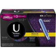 U by Kotex Click Compact Tampons, Regular Absorbency, Unscented