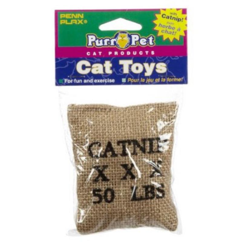 Penn Plax CAT532 6" x 4" Catnip Burlap Bag Cat Toy