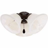 Design House 154187 3-Light Ceiling Fan Light Kit, Oil Rubbed Bronze Finish