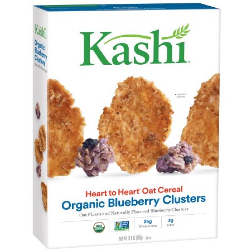 Kashi Heart To Heart Oat Cereal Organic Blueberry Clusters, 13.4 OZ