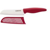 Farberware 5" Santoku Knife with Ceramic Blade, Red
