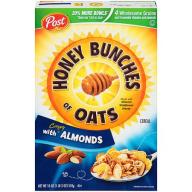 Post Honey Bunches Of Oats with Almonds Breakfast Cereal, 18 oz Box
