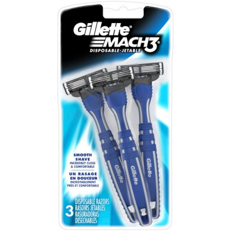 Gillette Mach3 Disposable Razors - 3 CT