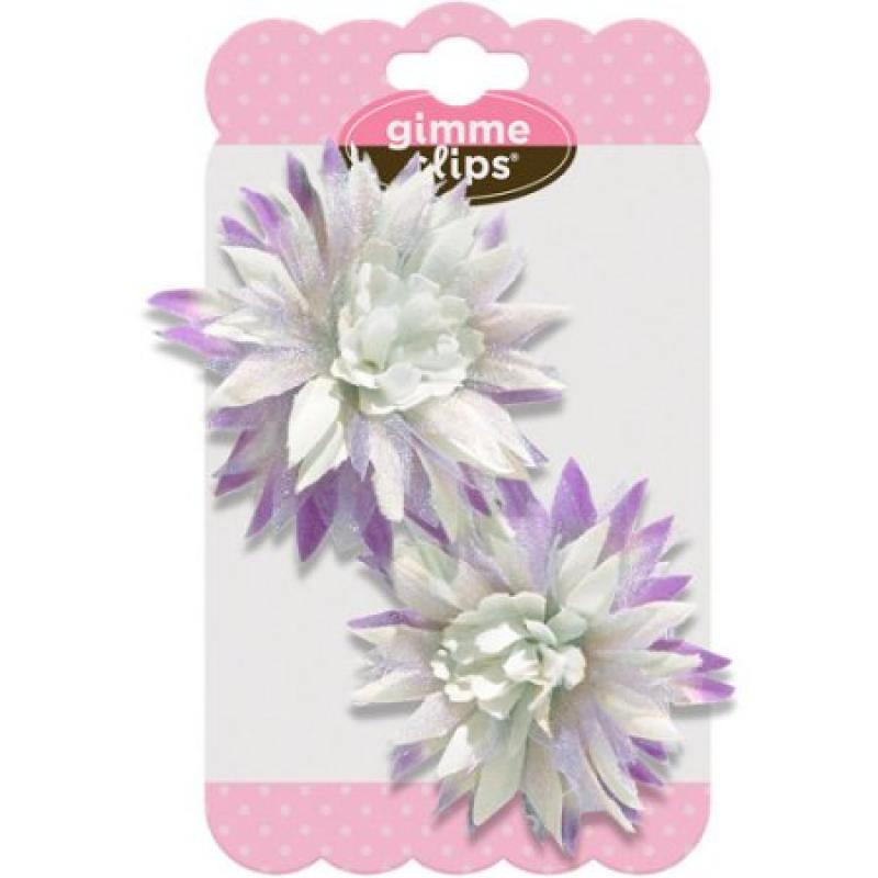 Gimme Clips Pom Hair Clips, Purple, 2 count