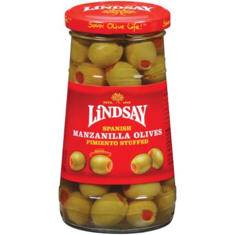Lindsay Spanish Manzanilla Pimiento Stuffed Olives 5.75 Oz Jar