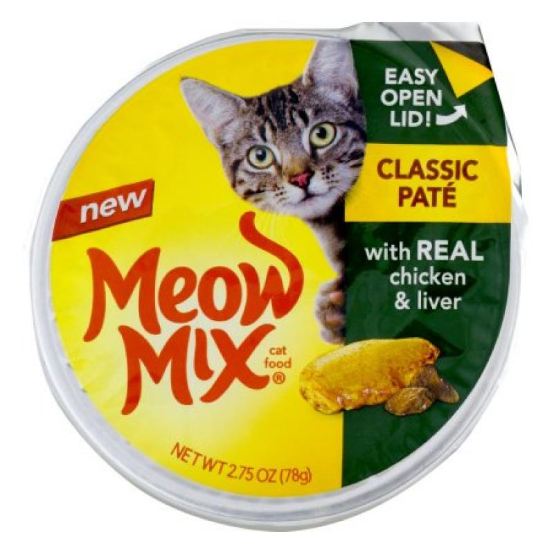 Meow Mix Cat Food Classic Pate Real Chicken & Liver, 2.75 OZ