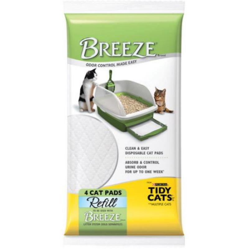 Purina Tidy Cats BREEZE Cat Pads Refill for Multiple Cats 4 ct Pouch