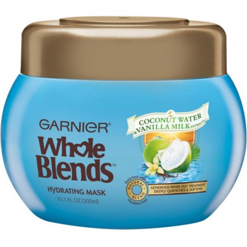 Garnier Whole Blends Hydrating Mask, Coconut Water & Vanilla Milk Extracts 10.10 oz (Pack of 2)
